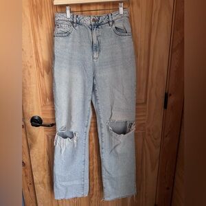 Distressed Light Blue Jeans